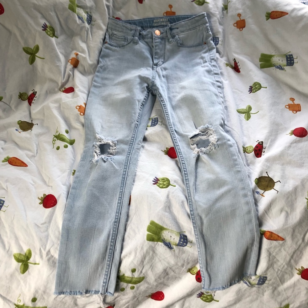 H&M Girls Skinny Ripped Jeans